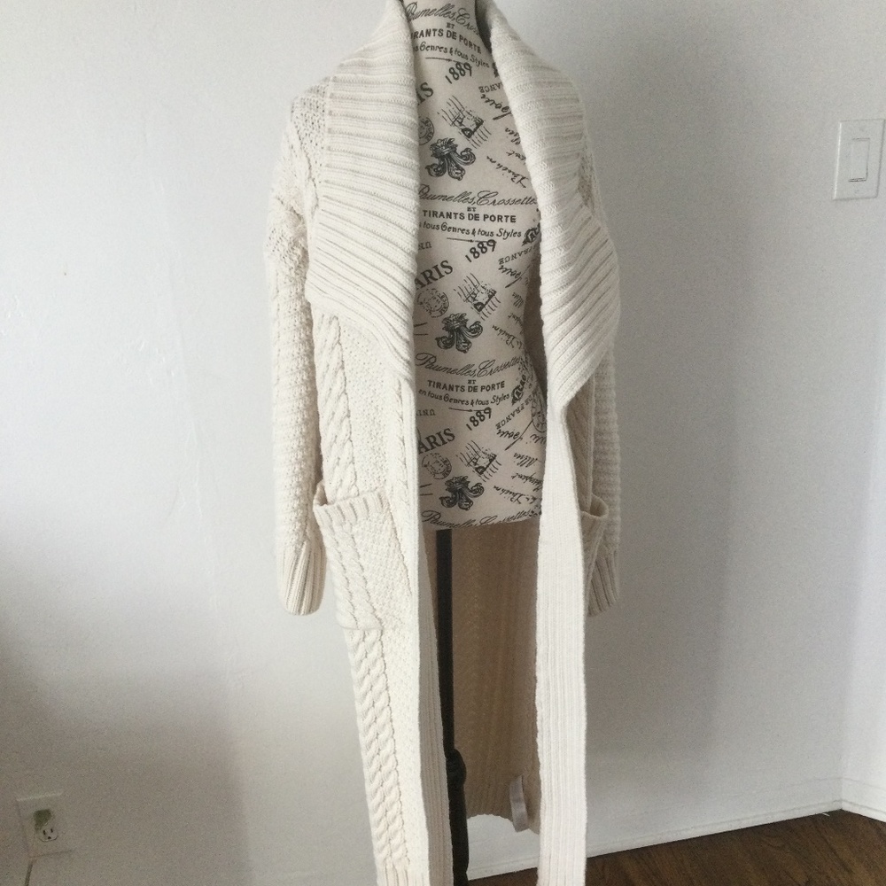 ZARA CABLE KNIT SWEATER COAT NWT